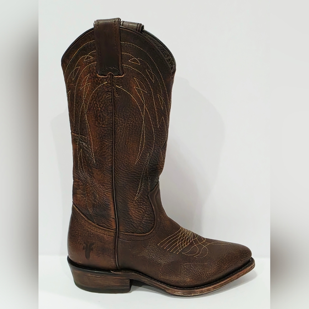 Frye BILLY 77689 Brown Boot Cowboy Western Leather Pull On Ride Women 5.5 B Used